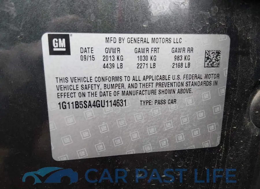 1G11B5SA4GU114631# 9