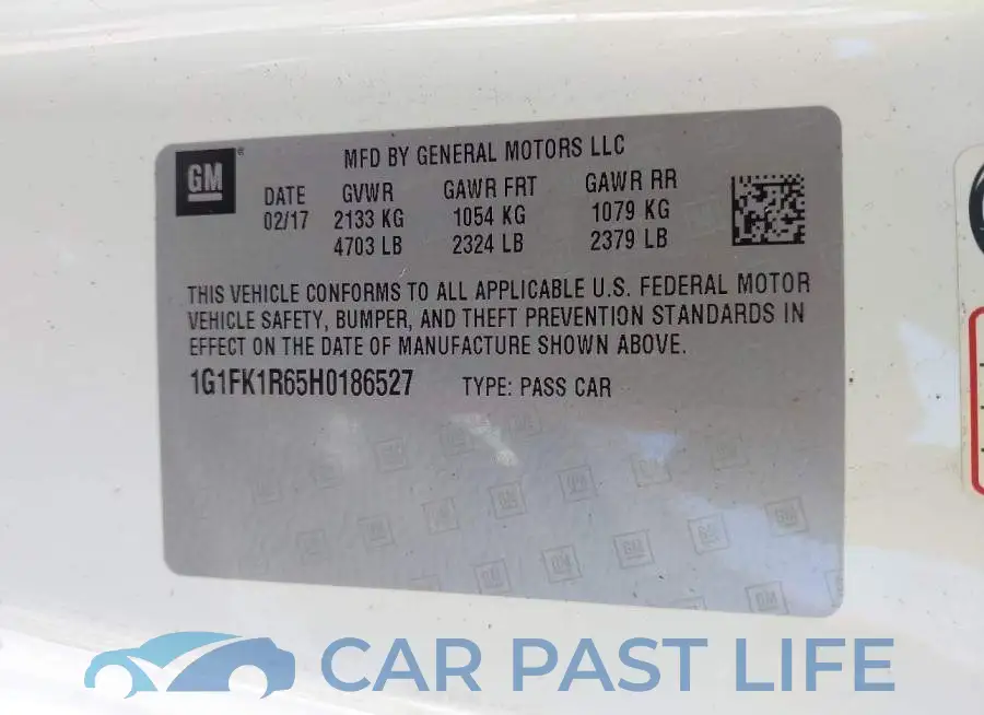 1G1FK1R65H0186527# 9