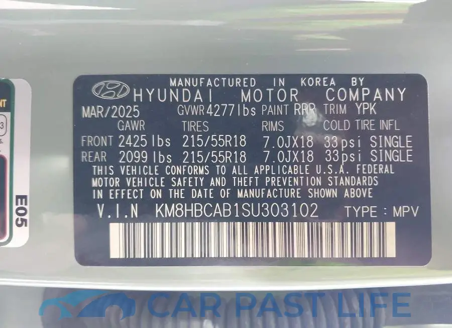 KM8HBCAB1SU303102# 9