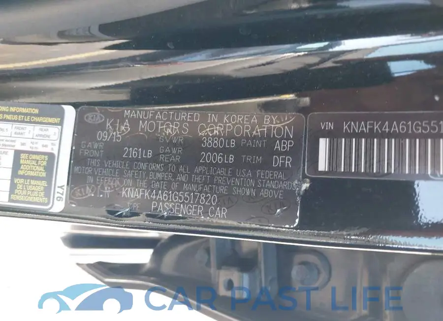 KNAFK4A61G5517820# 9