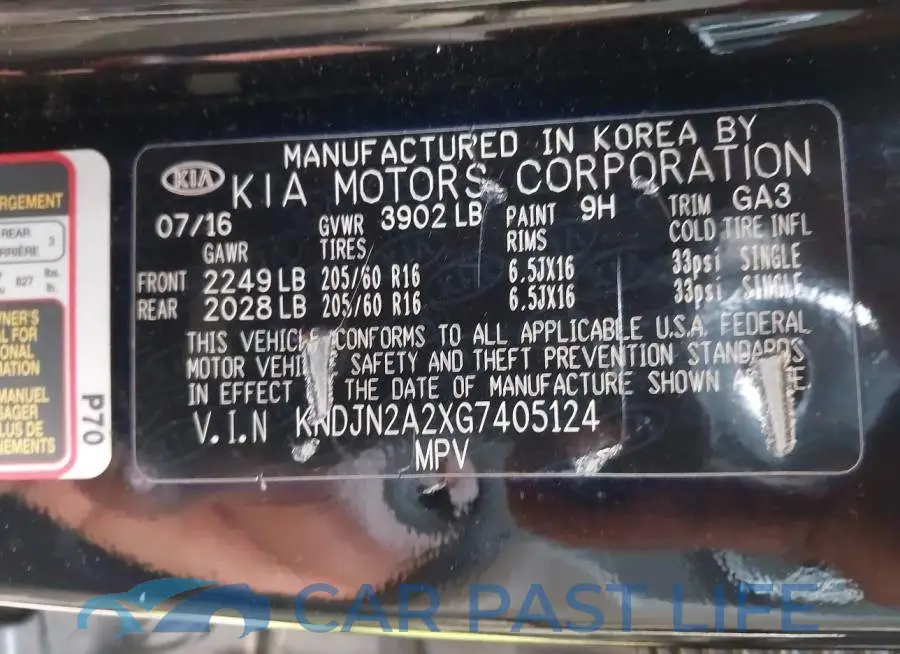 KNDJN2A2XG7405124# 9