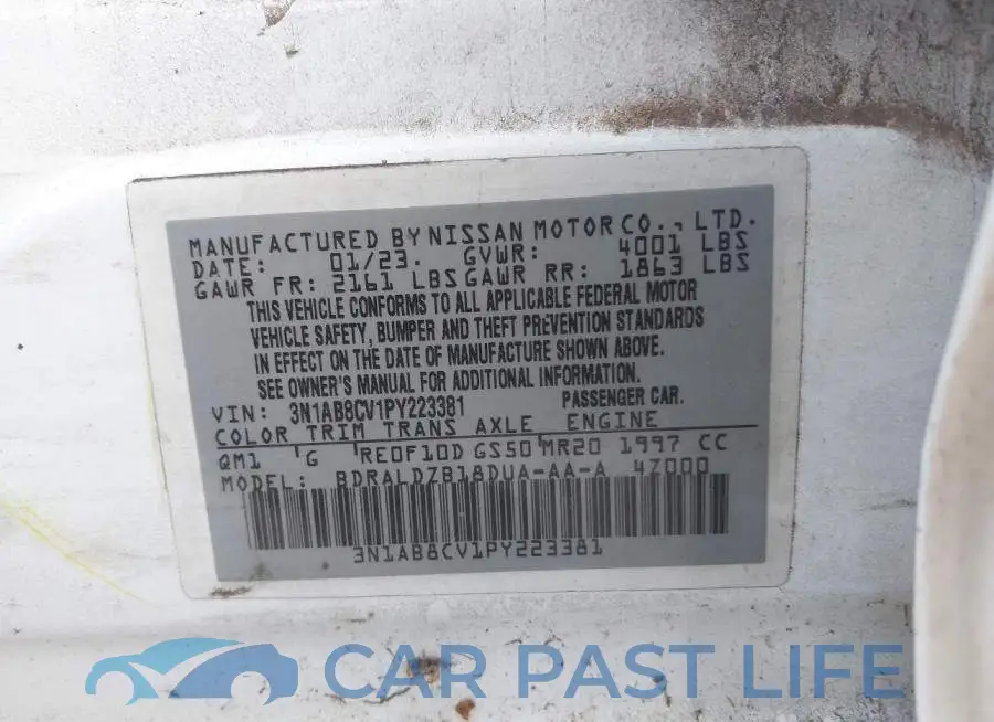 3N1AB8CV1PY223381# 9