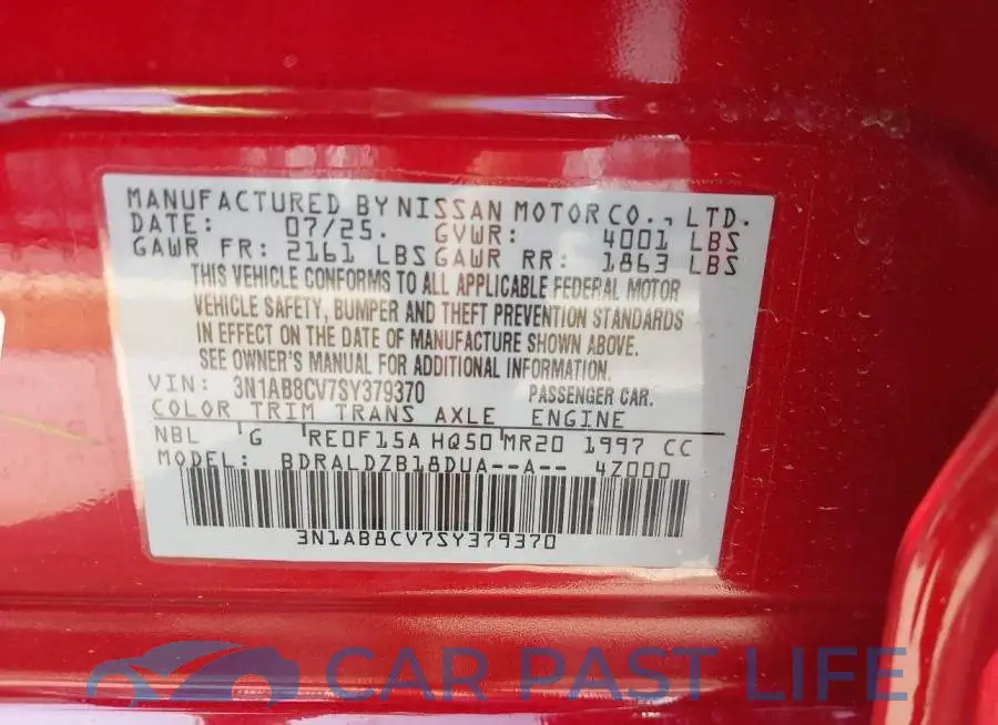 3N1AB8CV7SY379370# 9
