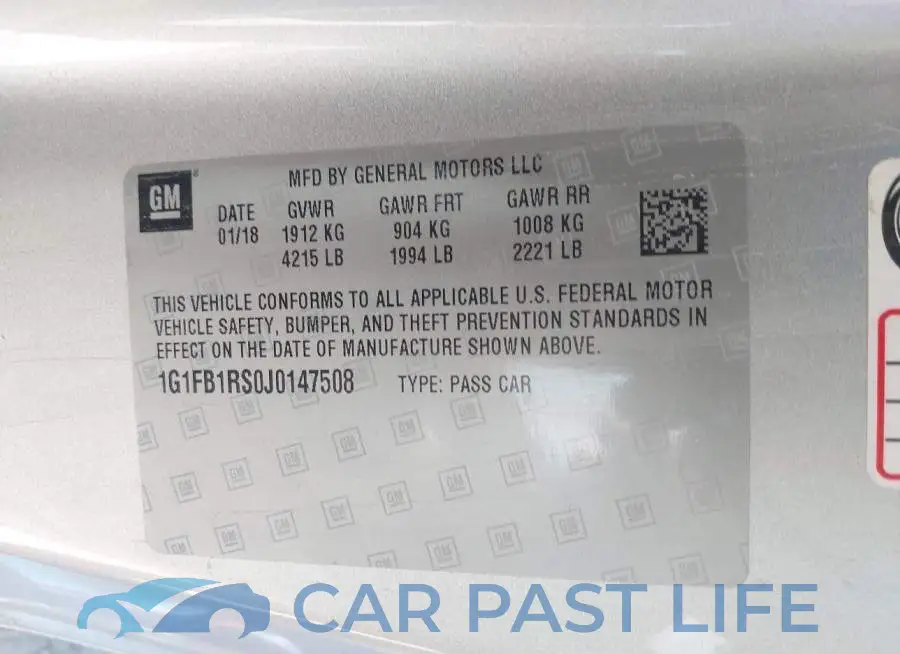 1G1FB1RS0J0147508# 9