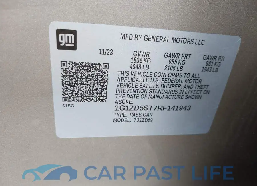 1G1ZD5ST7RF141943# 9