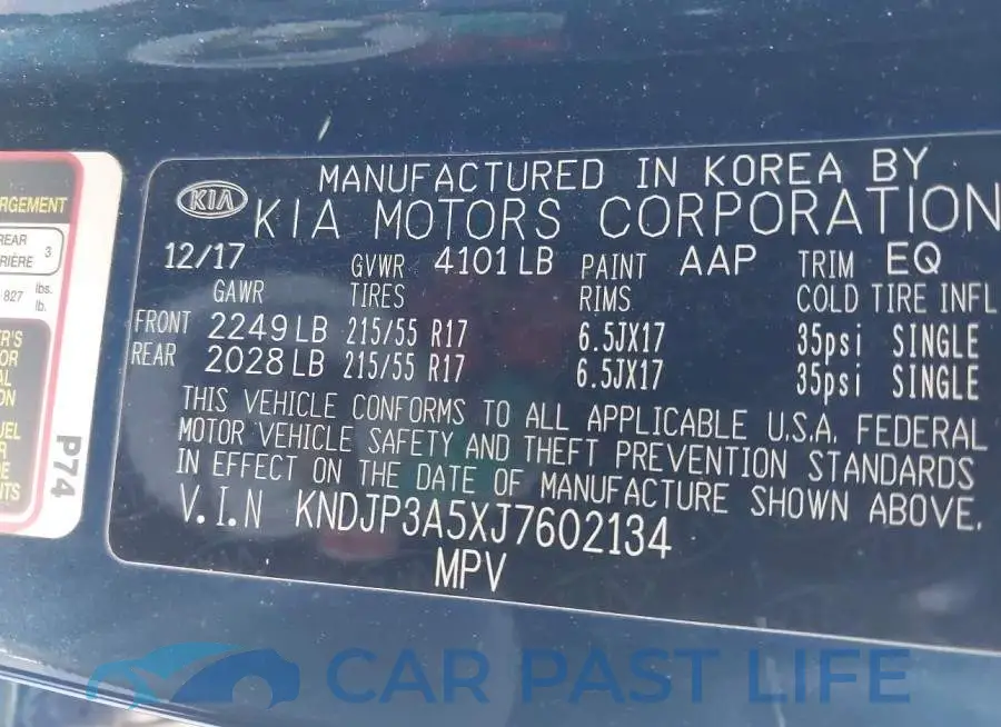KNDJP3A5XJ7602134# 9