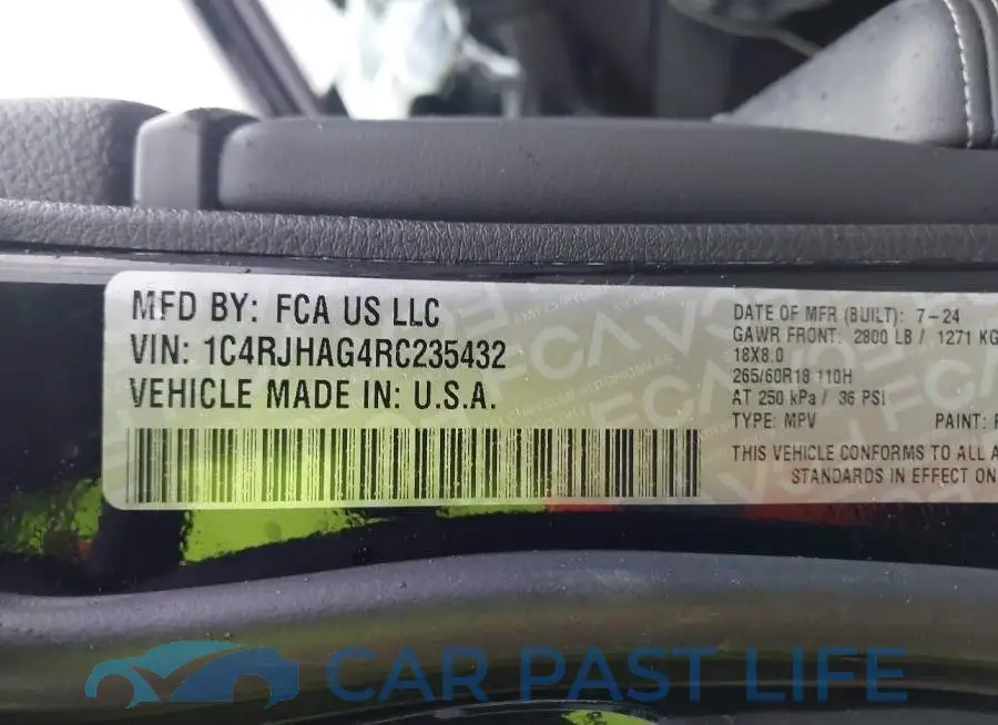 1C4RJHAG4RC235432# 9