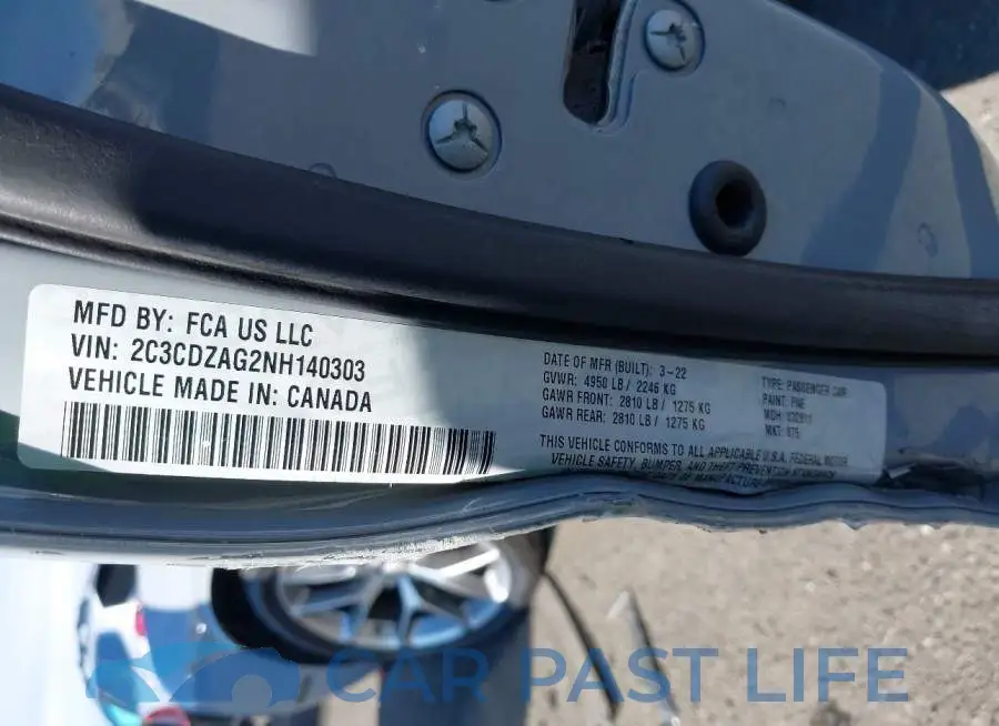 2C3CDZAG2NH140303# 9