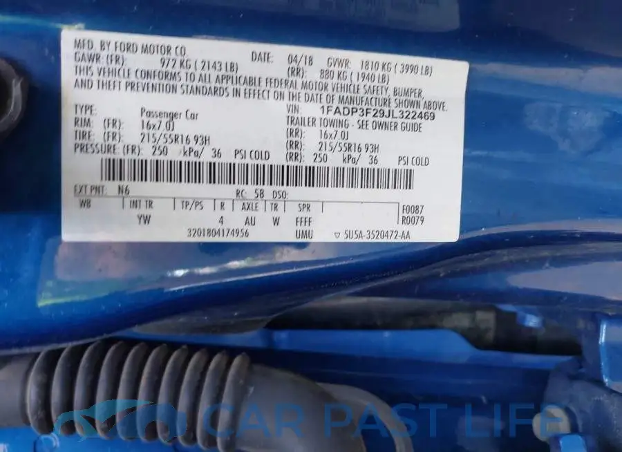 1FADP3F29JL322469# 9
