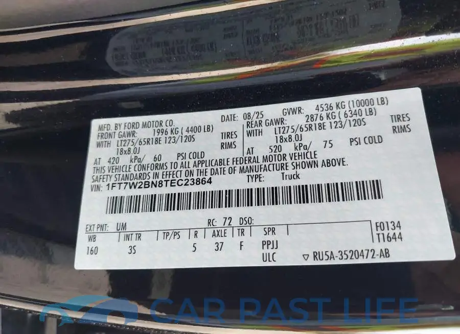 1FT7W2BN8TEC23864# 9