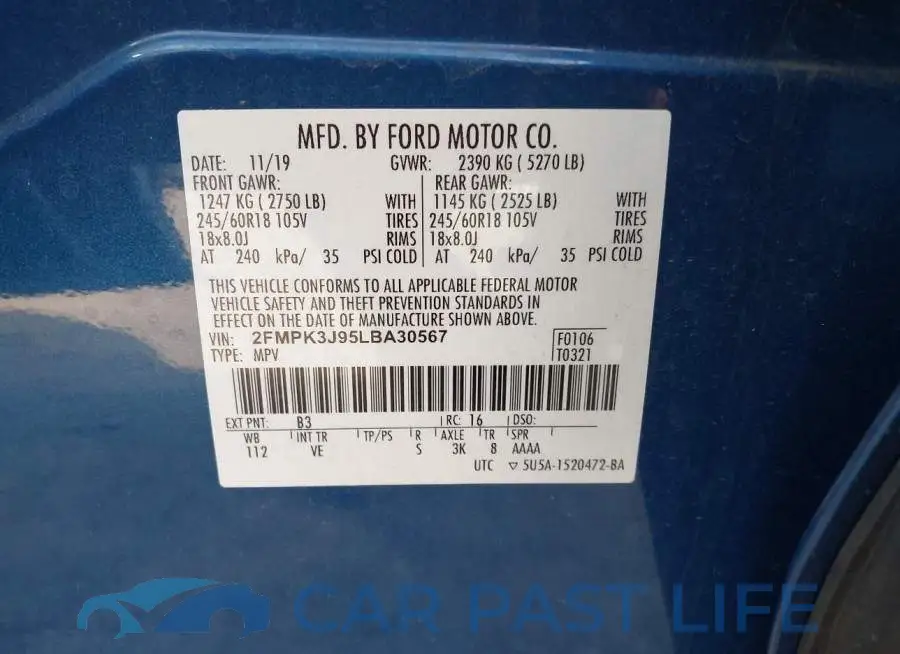 2FMPK3J95LBA30567# 9