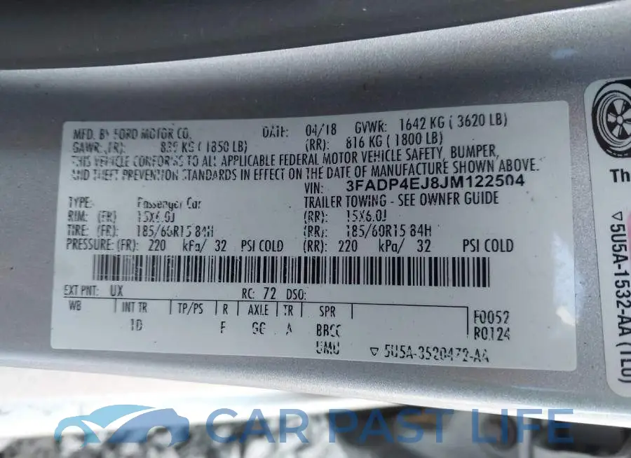 3FADP4EJ8JM122504# 9
