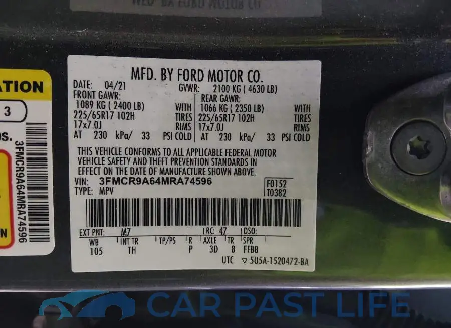 3FMCR9A64MRA74596# 7