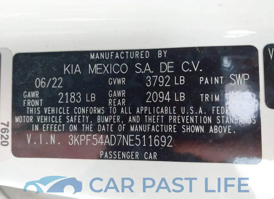 3KPF54AD7NE511692# 9