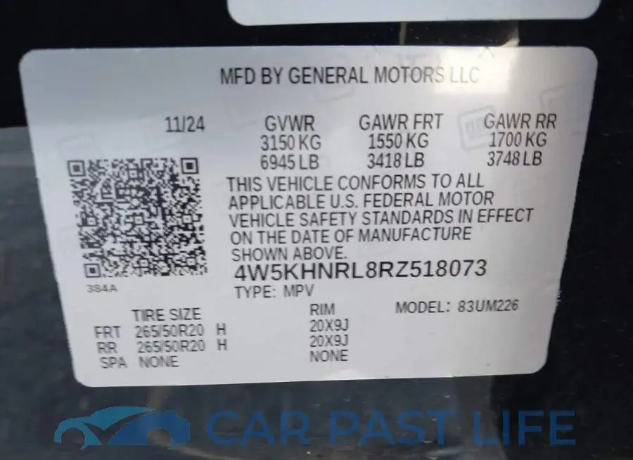 4W5KHNRL8RZ518073# 9