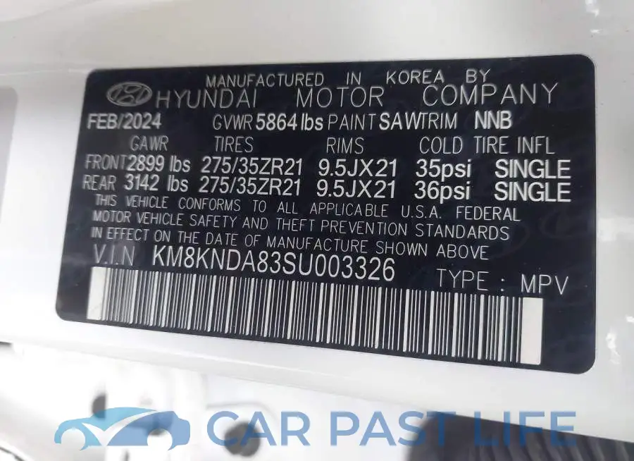 KM8KNDA83SU003326# 9