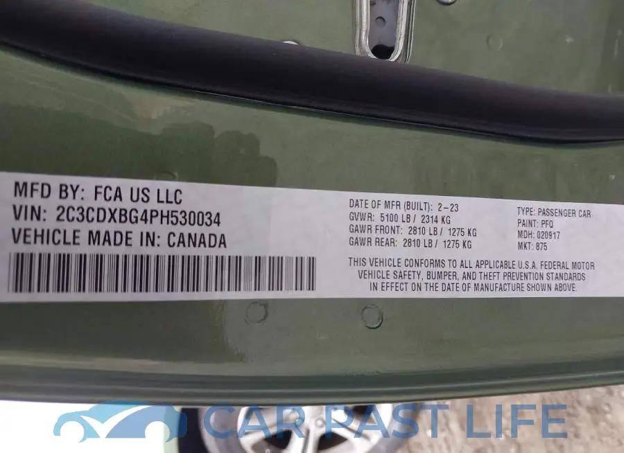 2C3CDXBG4PH530034# 9