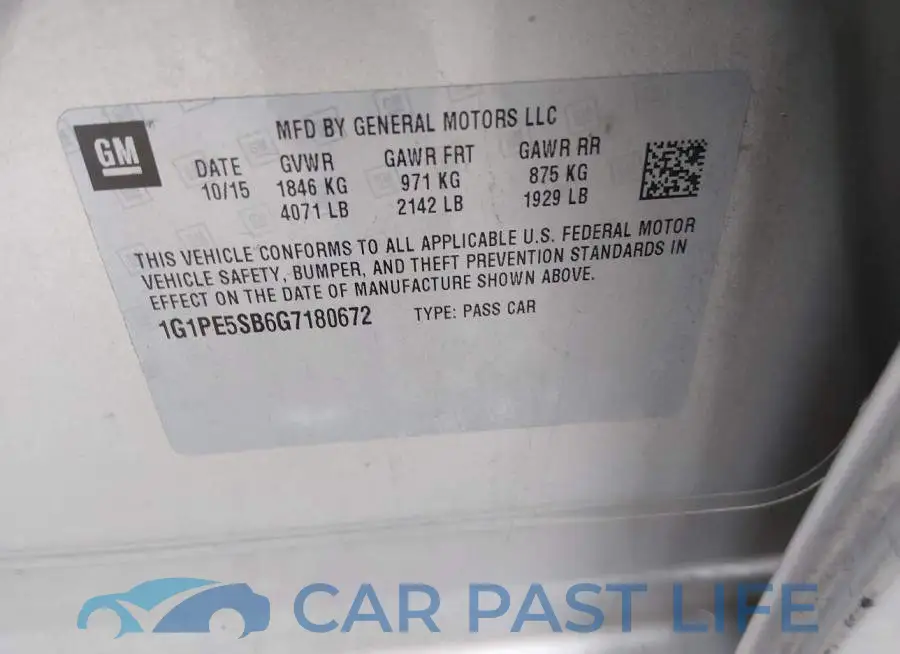 1G1PE5SB6G7180672# 9
