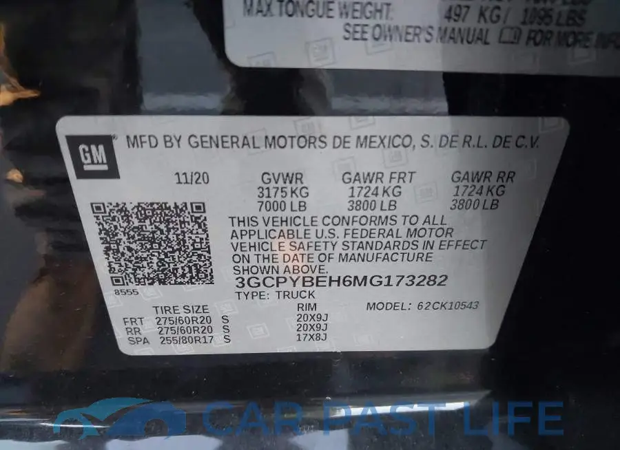 3GCPYBEH6MG173282# 9