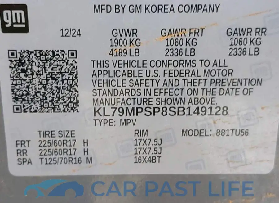 KL79MPSP8SB149128# 9