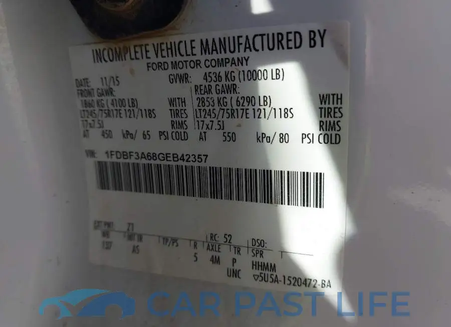 1FDBF3A68GEB42357# 9