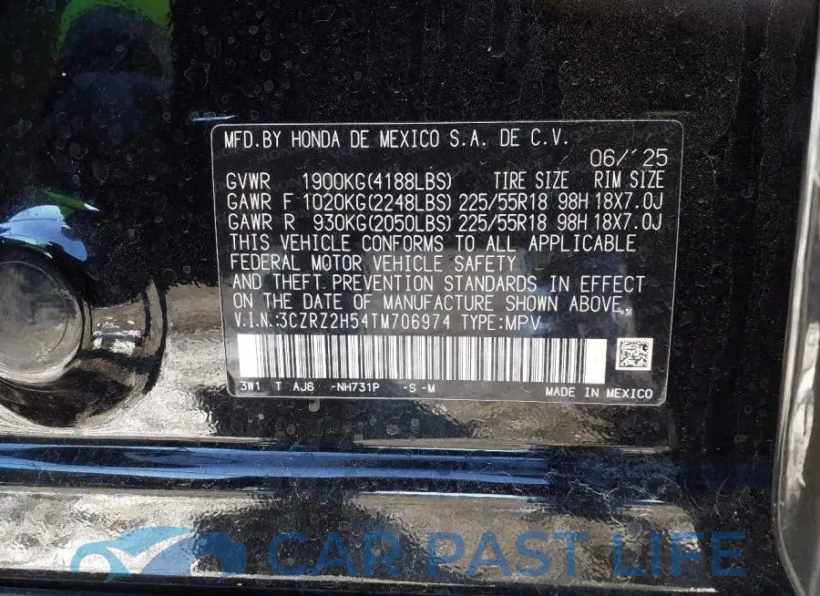 3CZRZ2H54TM706974# 9