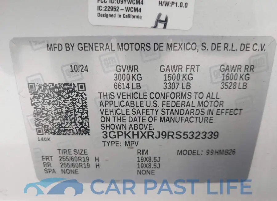 3GPKHXRJ9RS532339# 9