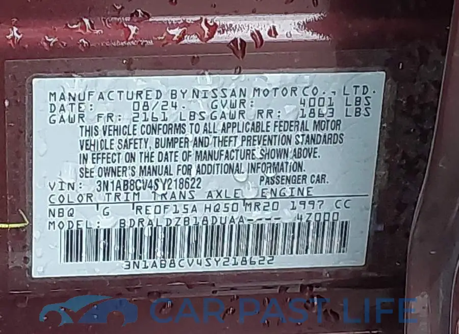 3N1AB8CV4SY218622# 9
