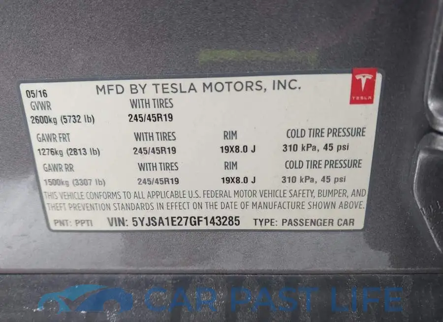 5YJSA1E27GF143285# 9