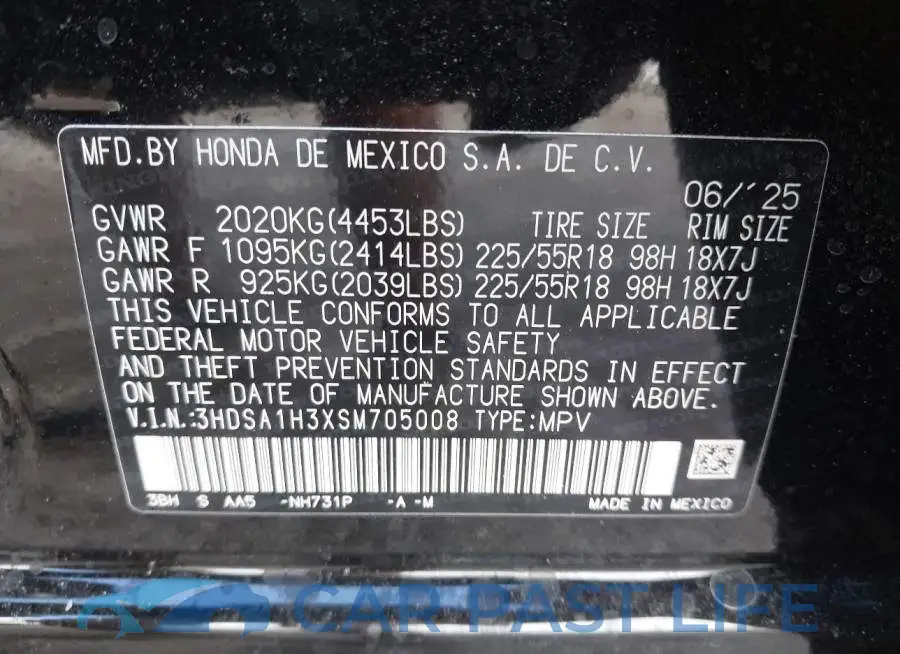 3HDSA1H3XSM705008# 9