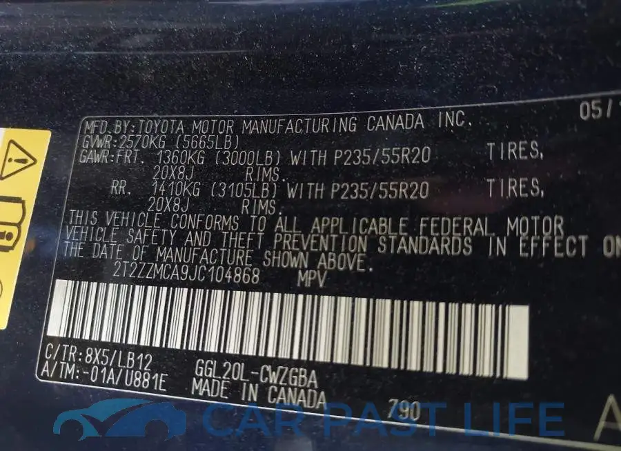 2T2ZZMCA9JC104868# 9