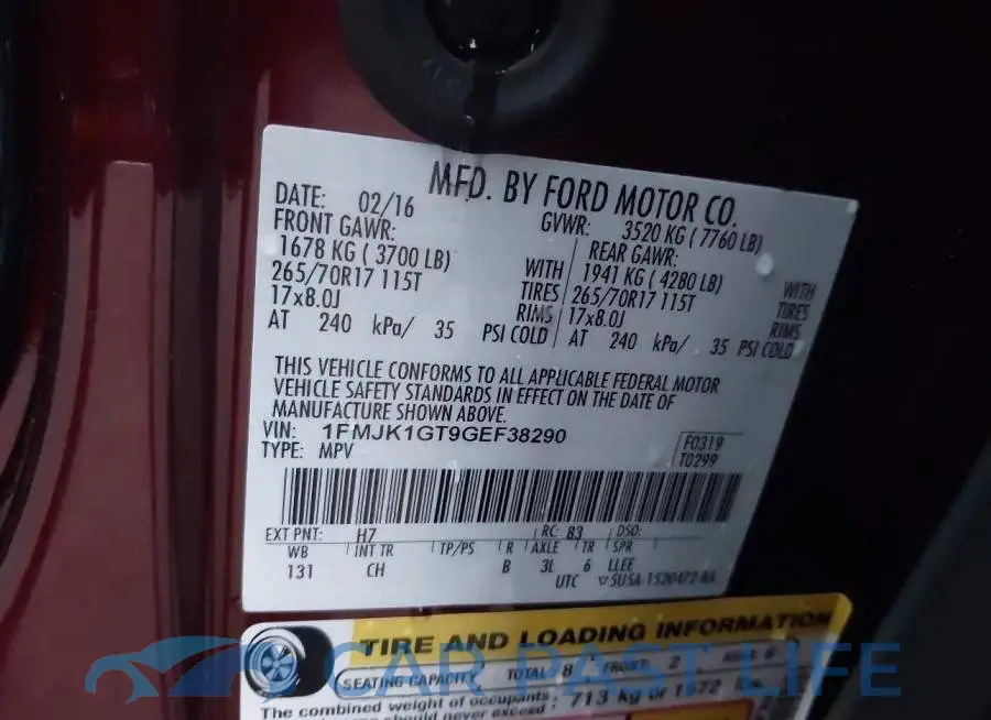 1FMJK1GT9GEF38290# 9
