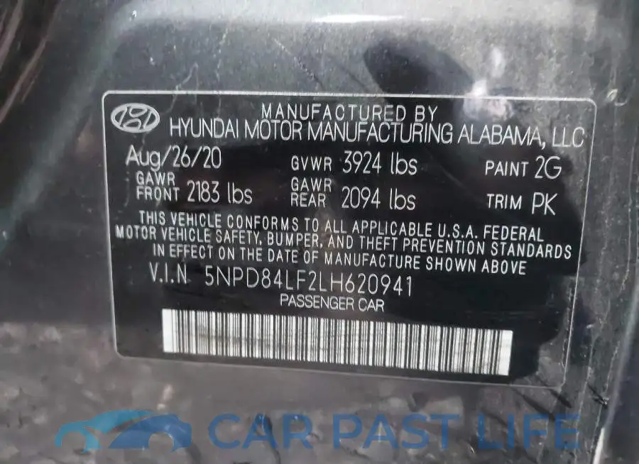 5NPD84LF2LH620941# 9