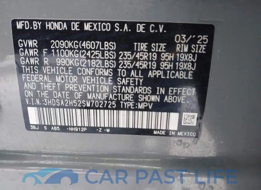 3HDSA2H52SM702725# 9