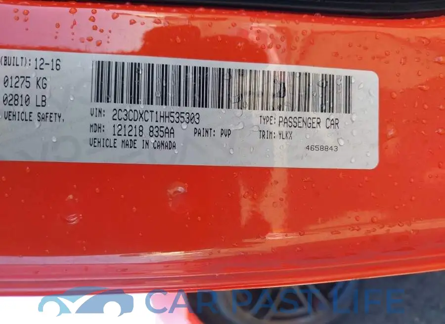 2C3CDXCT1HH535303# 9