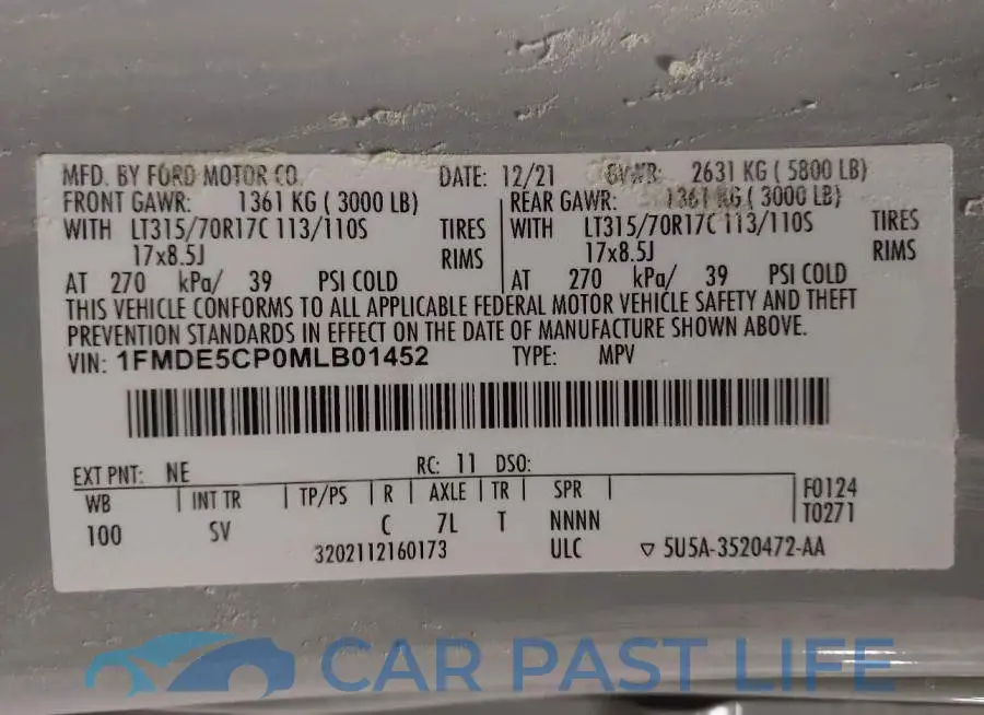 1FMDE5CP0MLB01452# 9