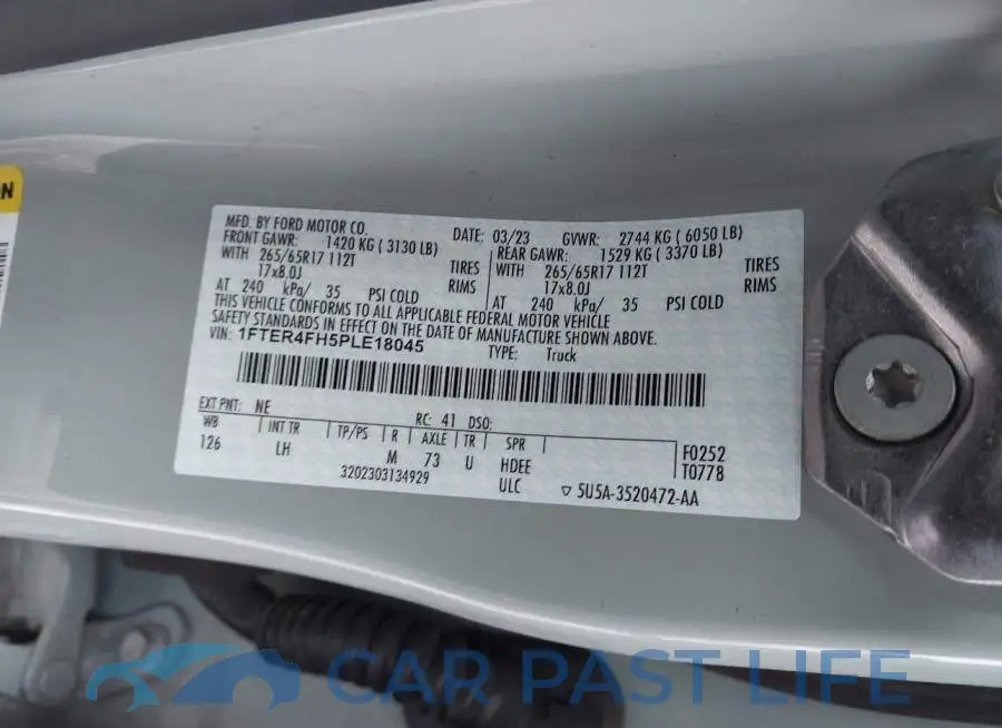 1FTER4FH5PLE18045# 9
