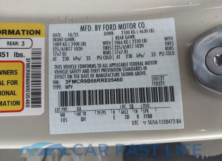 3FMCR9B66RRE05460# 9