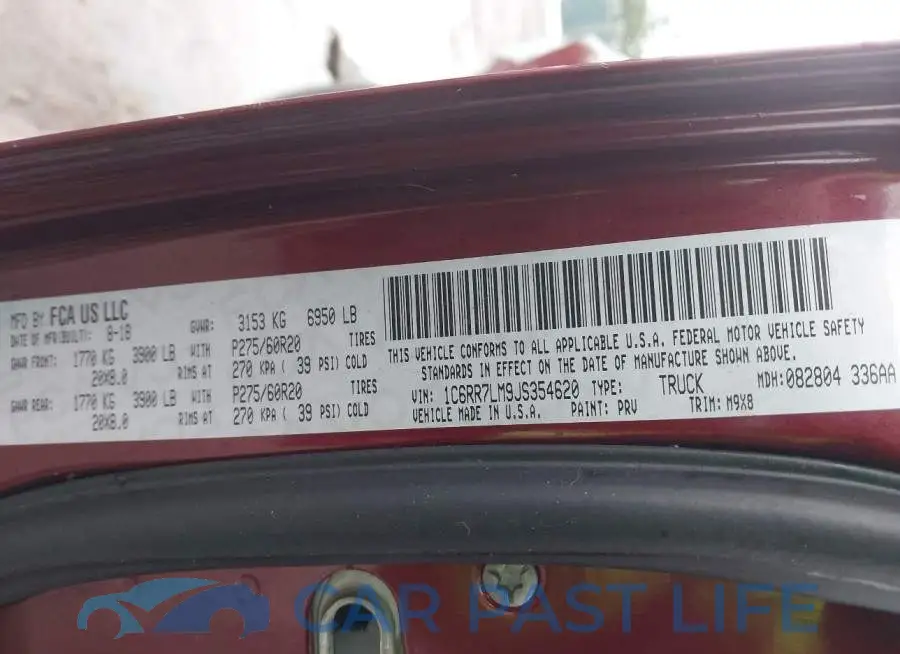 1C6RR7LM9JS354620# 9