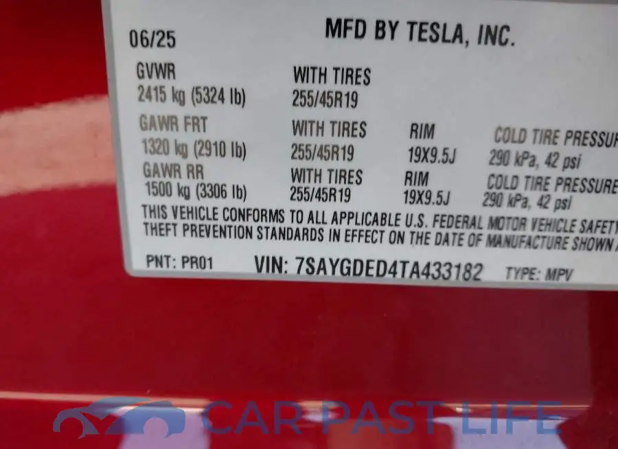 7SAYGDED4TA433182# 9