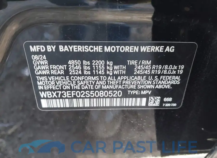 WBX73EF02S5080520# 9