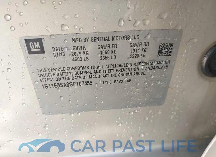 1G11E5SA3GF107455# 9