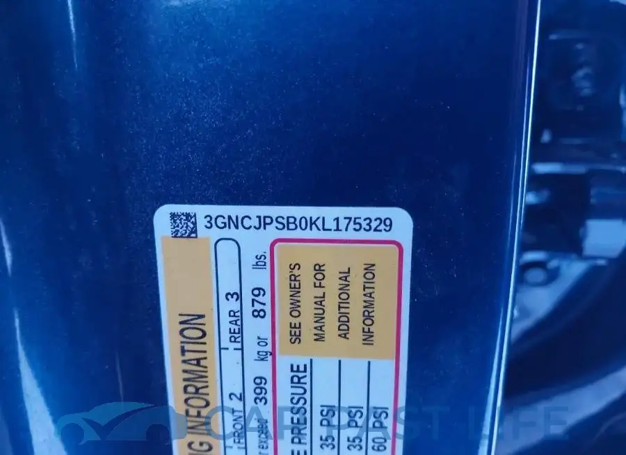 3GNCJPSB0KL175329# 9