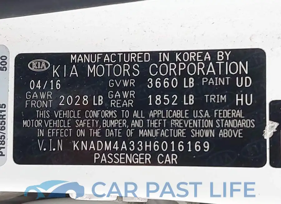 KNADM4A33H6016169# 9