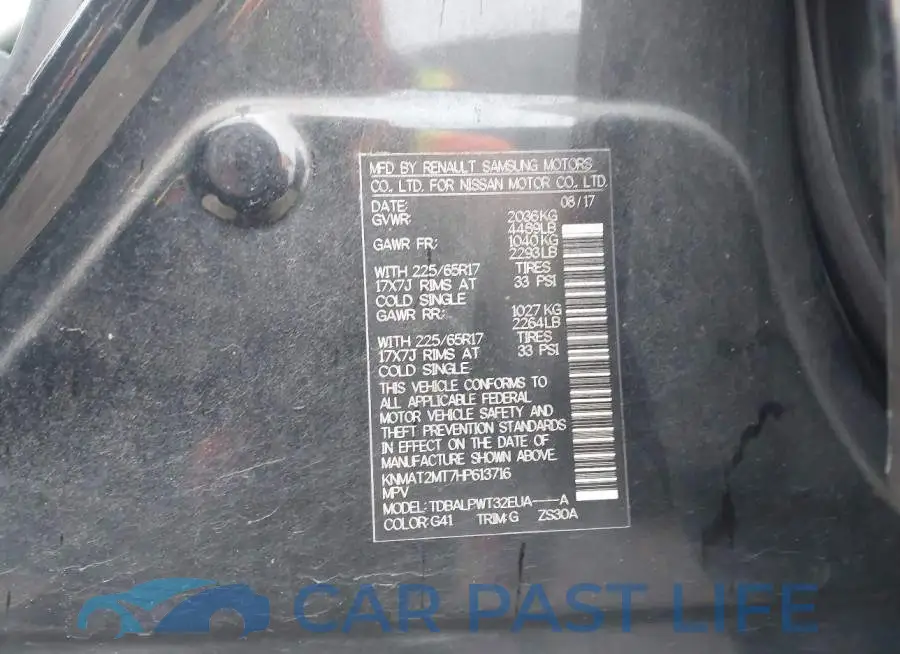KNMAT2MT7HP613716# 9