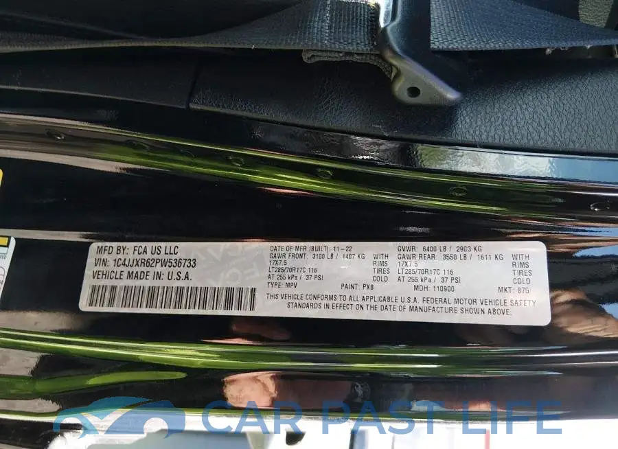 1C4JJXR62PW536733# 9