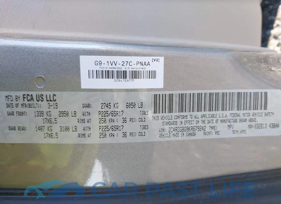 2C4RDGBG9KR679242# 9