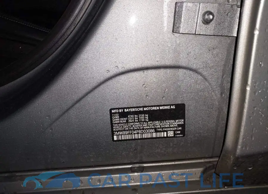 3MW89FF04P8D03086# 9