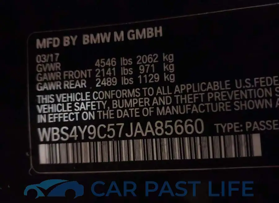 WBS4Y9C57JAA85660# 9