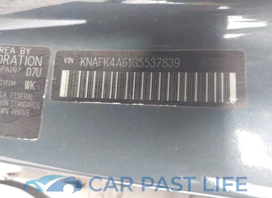 KNAFK4A61G5537839# 9